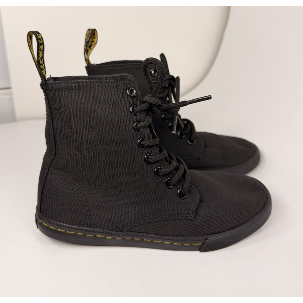 Dr. Martens Sheridan J Canvas Boots Black Kids / Junior Size 1 Unisex‎ Lace Up